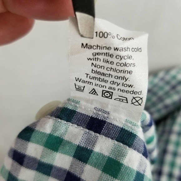 J. Crew Mens XL Green White Blue Regular Slim Fit Casual Shirt Check Button Down - Picture 9 of 11